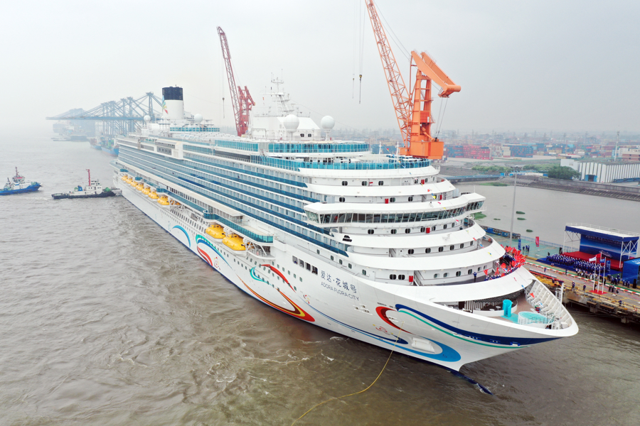 Le navire de croisière chinois « Adora Flora City » rentre avec succès de ses essais en mer